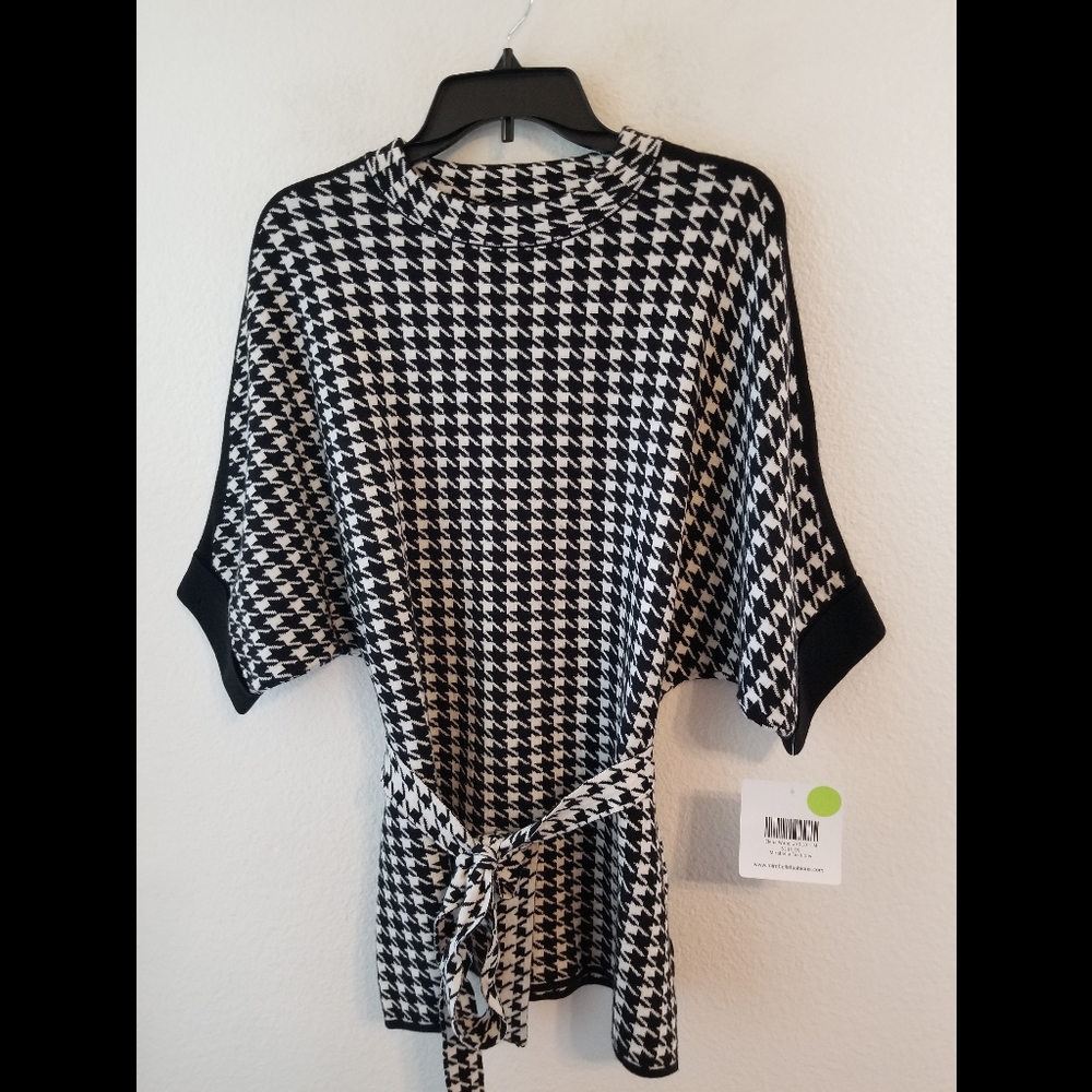 Elena Wang NWT Herringbone Belted Top Medium